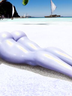 Big booty Widowmaker Laying at the Beach