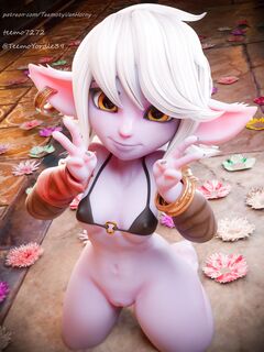 Cute & Small in Size 3D Female Tristana Showing off Her Petite Body
