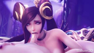 Support Sona Does 3D Deepthroat in LoL Sex Animation