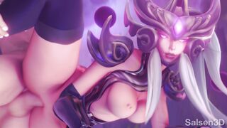 Nipple Pierced Mage Syndra from LoL in Hot 3D Sex Video