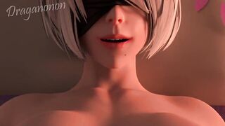Nier Automata 2B in Passionate 3D POV Sex Scene