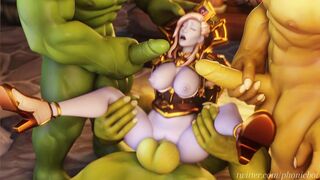 3D Milf Calia Fucked in Orc Orgy at WoW: Menethil Orgrimmar