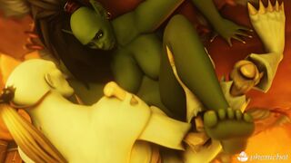 Orc Babe Suhdra fucked by Zombie in WoW Razorwind Sex Animation