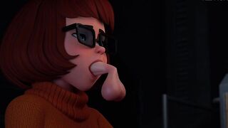 Cartoon Velma from Scooby-Doo Discovers Flying Ghost Cock in 3D Porn Animation