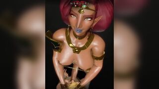 3D Link Face Fucked by Big Black Cock Futa in a Wet Dream - Gay Cartoon Animation