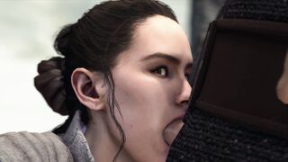 Star Wars Jedi Rey's 1st Exercise is to Swallow Cum