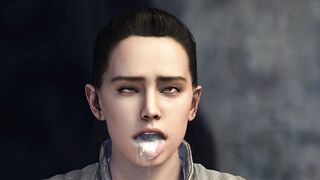 Star Wars Jedi Rey's 1st Exercise is to Swallow Cum