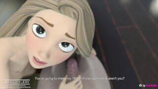 Virgin Rapunzel from Tangled Fucked by Her Teen Boyfriend in Top Adult Cartoon