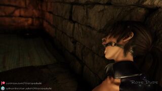 Lara's Face Slapped and Throat Gagged in Porn Animation