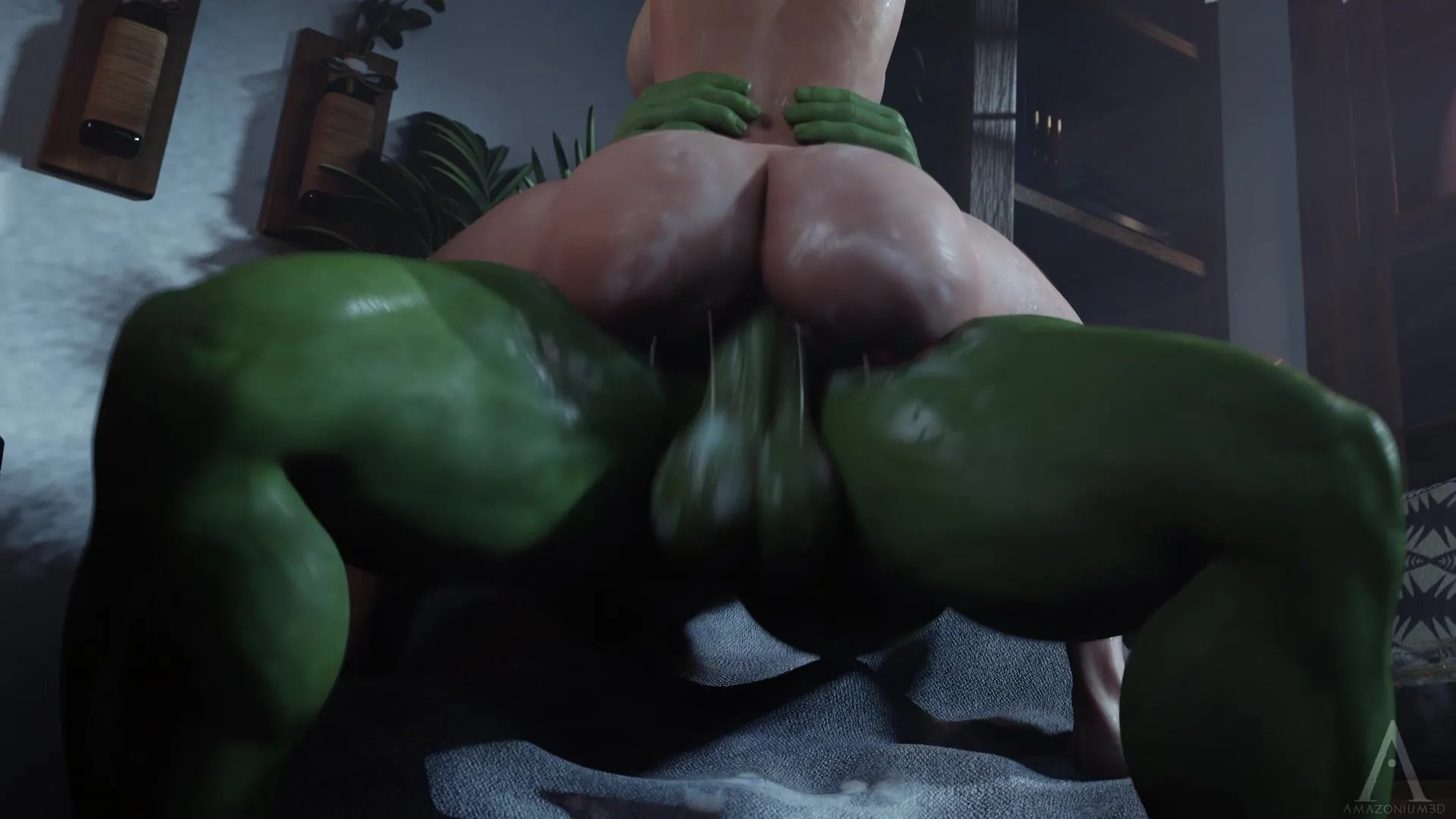 1920px x 1080px - 3D She Hulk with Huge Cock fucks Marvel's Avenger Widow - Sex Animation