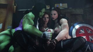 She-Hulk x Widow x Carter