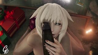 Hentai Elf Blonde Schoolgirl Sucking & Fucking Big Black Cock In Cartoon Porn Animation