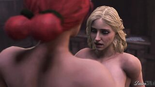 [16 MIN] 3D The Witcher Futa on Female Femdom Porn Video - The Golden Grain