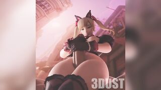 Cute & Blonde DVA Stroking T H I C C Cock Between her Thighs
