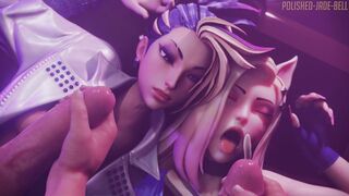 Schoolgirls Akali and Ahri Facialised in 3D Porn Animation by Polished-Jade-Bell