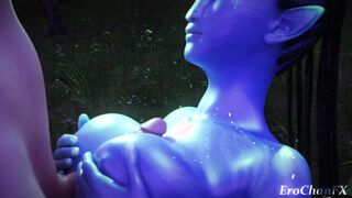 Avatar babe Navi Titty Fucked in Fantasy Sex Animation
