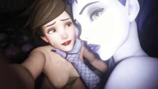 POV: 3D Futa Widowmaker Fucks Animated Female Tracer