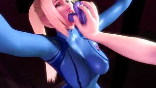 Samus Aran Extreme Dildo Deepthroat Animation