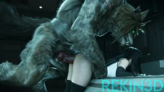 Beast Werewolf Cloud Doggy Fucks Tifa