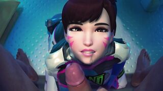 POV: Cute Dva Dressed in Plugsuit Shovels Whole Thing Up Her Throat