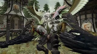 Garuda getting "summoned" by an ixali