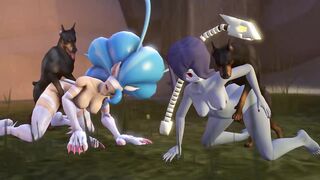Felicia and Squigly getting banged by dogs