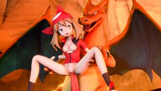 Charizard fucks May (close view)