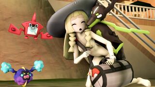 Lillie gets hardcore fucked by Zygarde (mount version)
