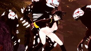 RWBY - Kali getting banged by Beowolves