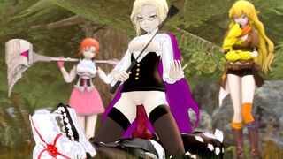 RWBY - Glynda teaching how to deal with beowolves