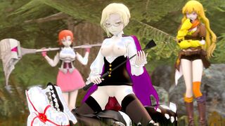 RWBY - Glynda teaching how to deal with beowolves