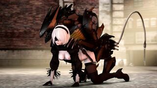 2B getting fucked by Blade Wolf