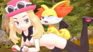 Serena Gives Fennekin a Reward