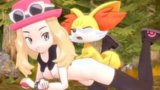 Serena Gives Fennekin a Reward