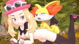 Serena Gives Fennekin a Reward