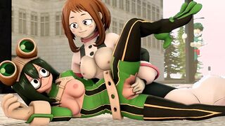 Froppy and Uravity masturbating in public