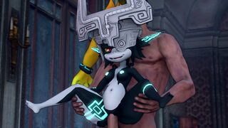 Midna gets fucked stand and carry