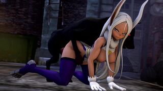 Miruko defeated by an evil dog gets fucked hard