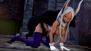 Miruko defeated by an evil dog gets fucked hard