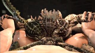 3 Headed Argonian Blowjob - Elder Scrolls Monster Creature XXX Animation