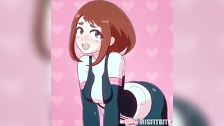 Ochaco Uraraka Face & Pussy Fucked - My Hero Academia Cartoon Sex Animation