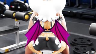 Face Fucking Rouge The Bat at the Gym (Bottom View)