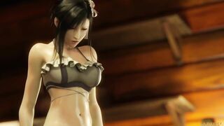 Tifa Lockhart Enjoys Some Sensual Time With Cloud Under Junon [Final Fantasy]