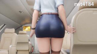 Flight Attendant Mercy Provides VIP In-Flight Services [Overwatch XXX]