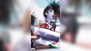 Widowmaker Gets Spit-roasted On The Beach in Her Bikini - Overwatch XXX