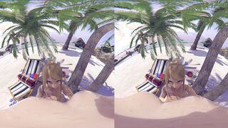 Blonde D.Va Blows You on The Beach Sensually  - Overwatch VR SFM Porn