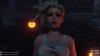 OVERWATCH - Mercy fucked after party (Halloween)
