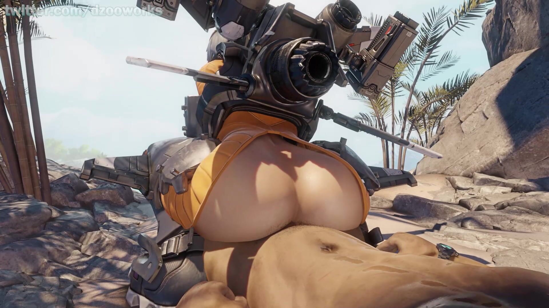 Apex Robot Babe Valkyrie Rides Her Round Butt in Reverse