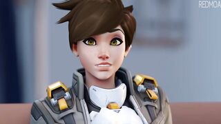 Overwatch Tracer Footjob With a Happy Ending