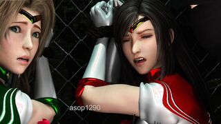 Sailor Tifa and Aerith Pounded